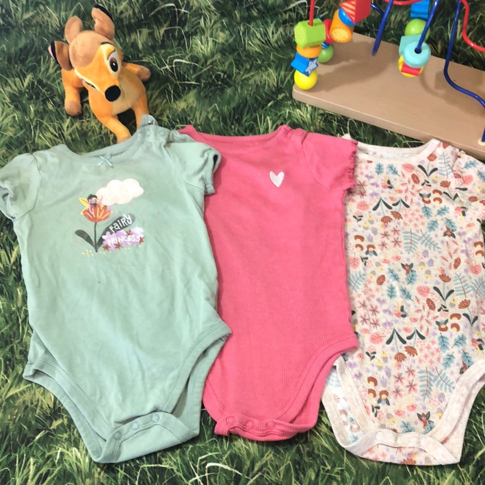 🧚‍♀️Baby/ Toddler Girls Woodland Onesies size 24M 🧚‍♀️